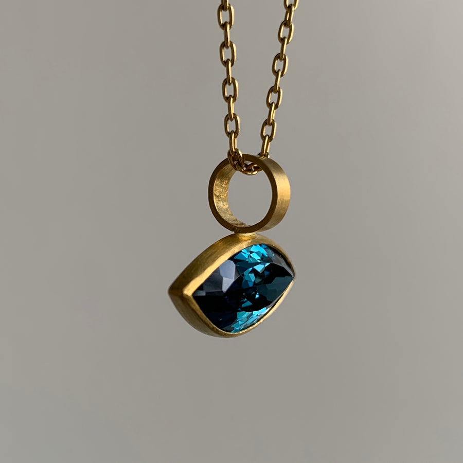 London Blue Topaz Marquise Pendant