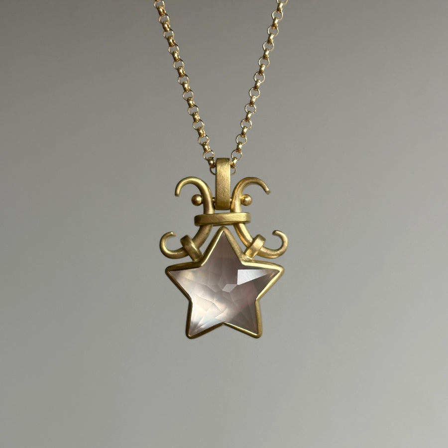 Rose Quartz Star Pendant