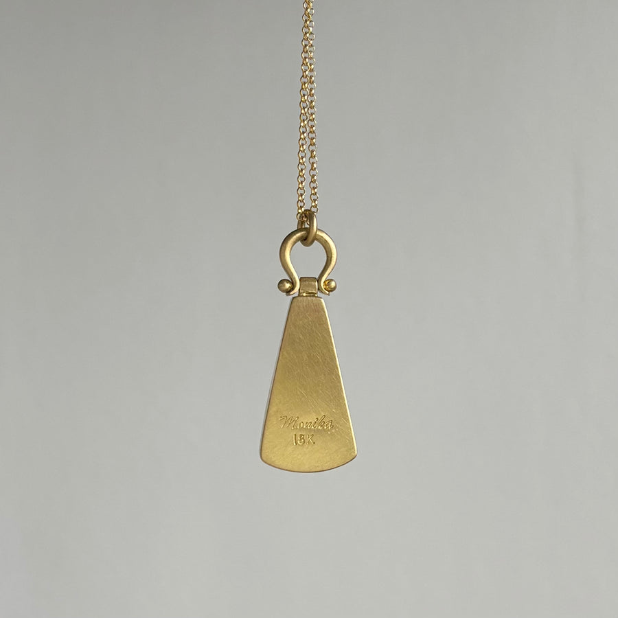 Brazilian Dendritic Quartz Trapazoid Pendant
