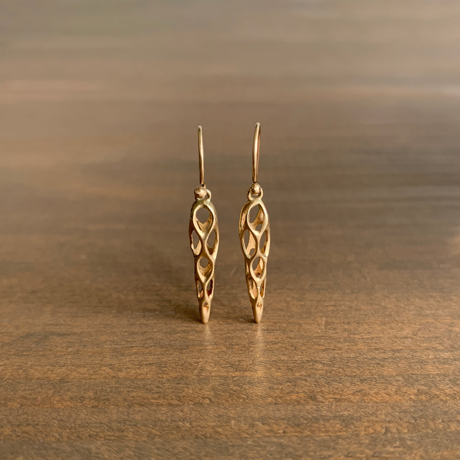 Small Gold Cholla Earrings