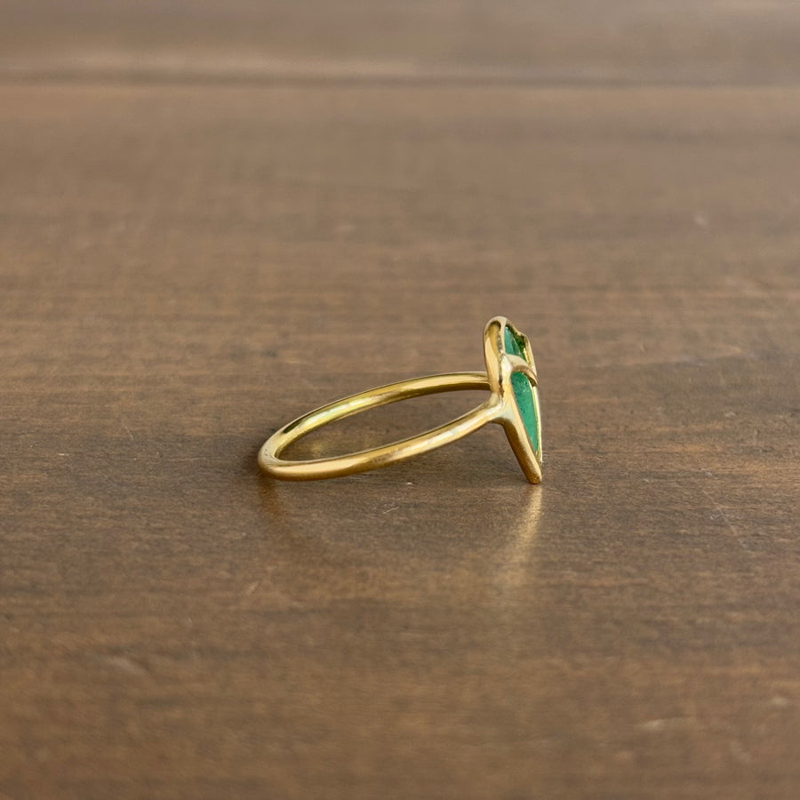Emerald Owl Ring
