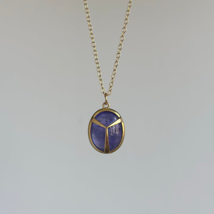 Tanzanite Lucky Scarab Charm