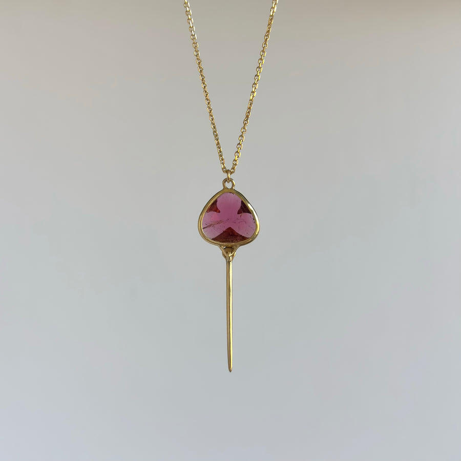 Pink Tourmaline Stingray Pendant