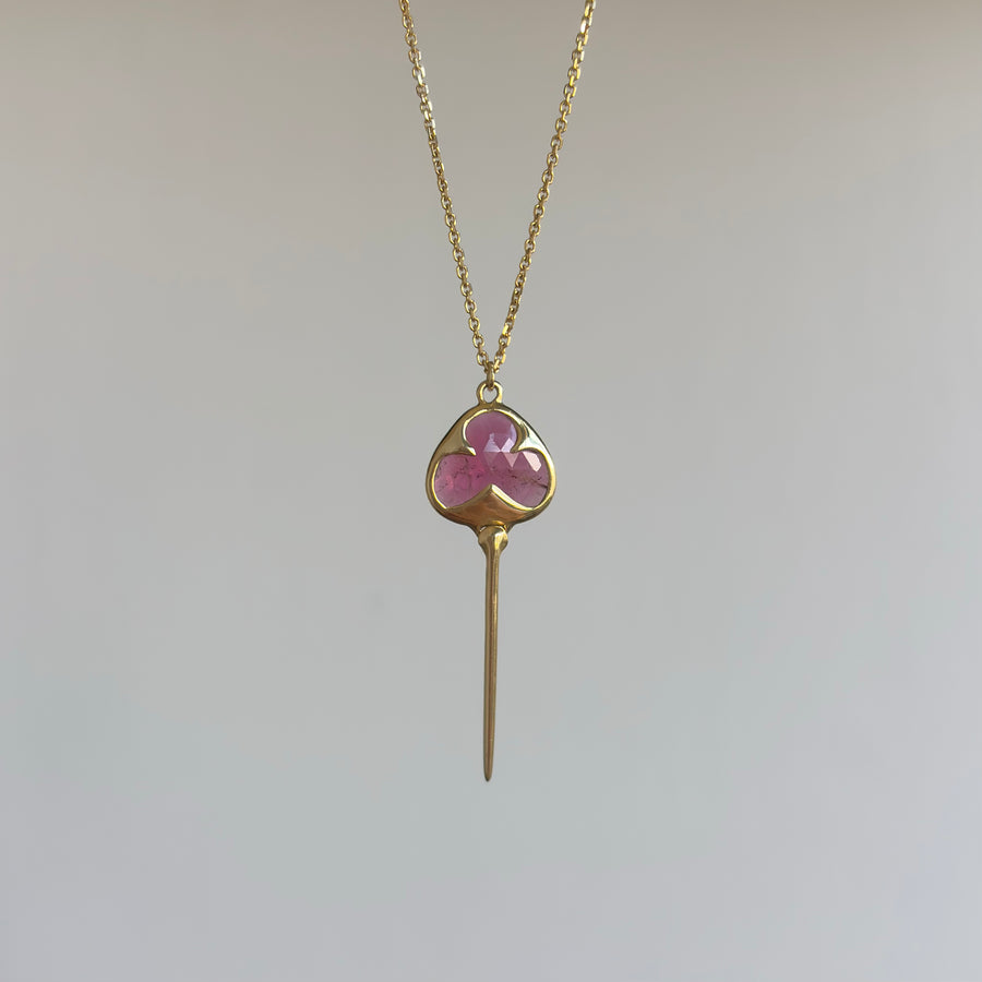 Pink Tourmaline Stingray Pendant