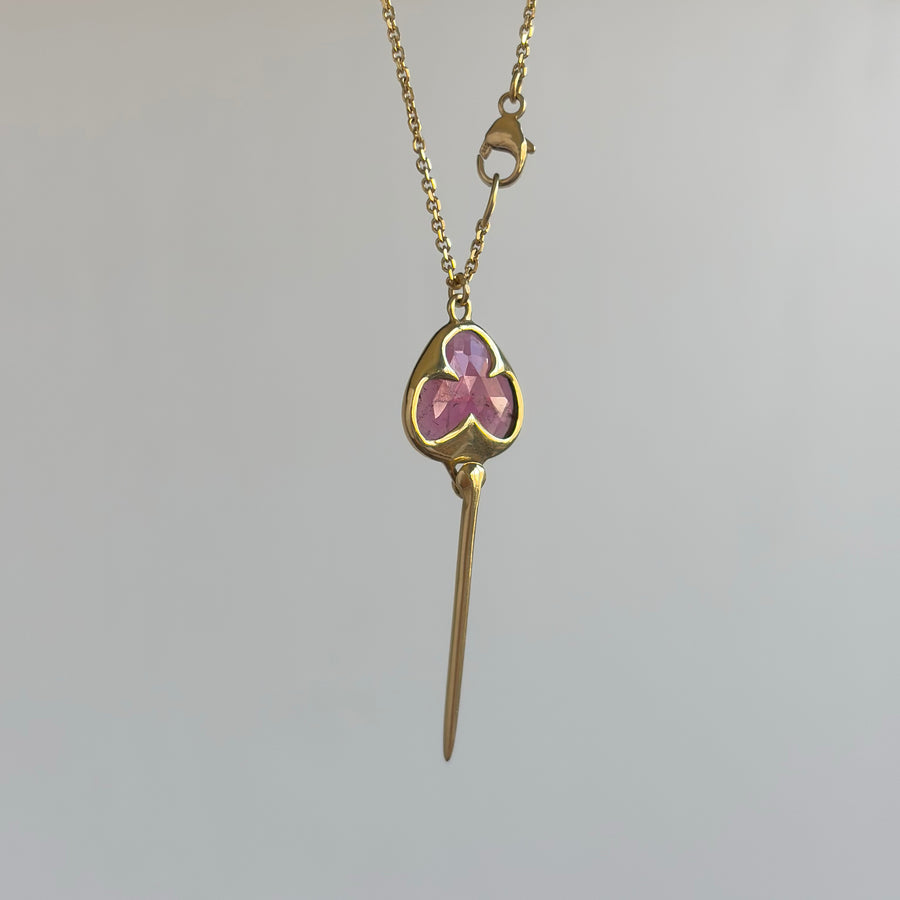 Pink Tourmaline Stingray Pendant