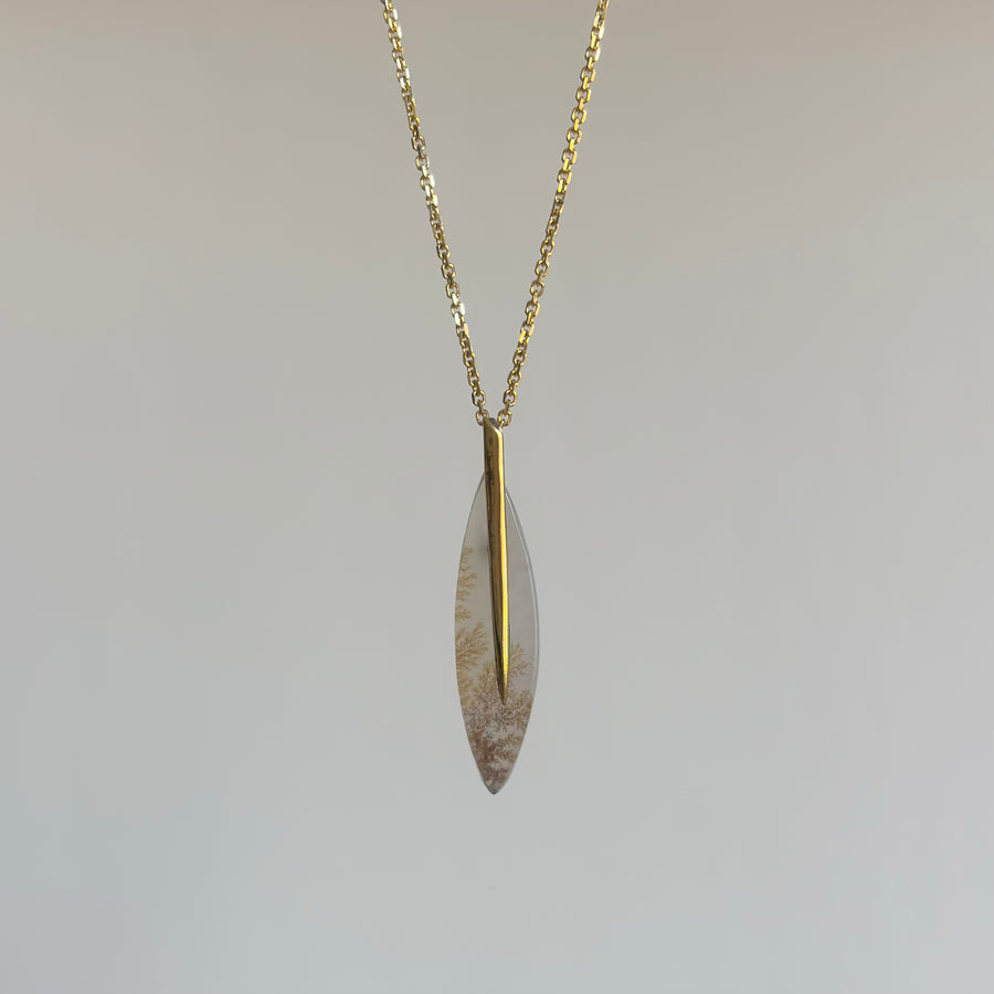 Montana Agate Feather Pendant