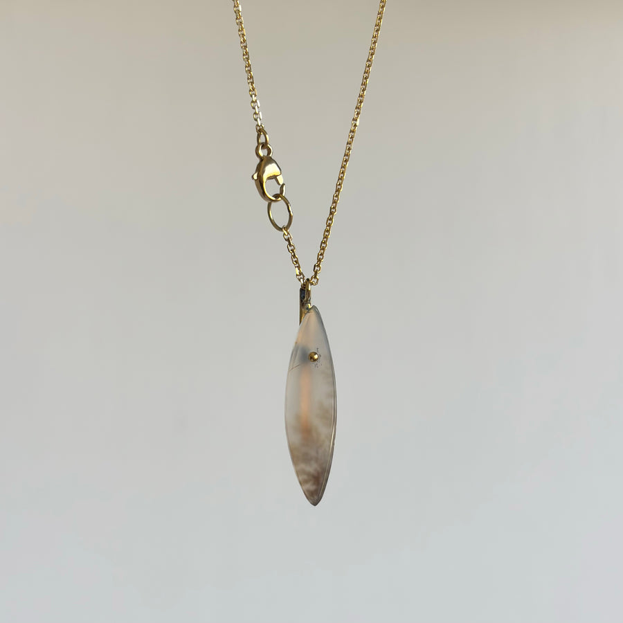 Montana Agate Feather Pendant