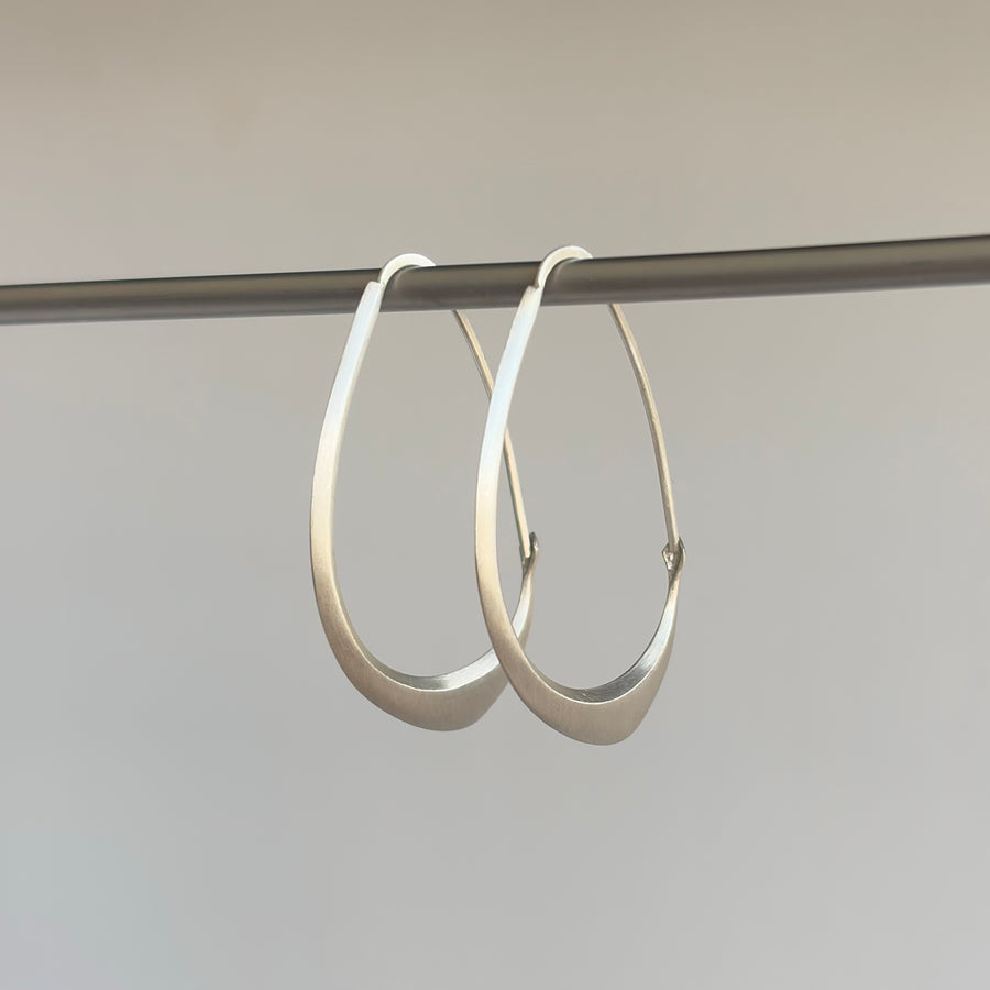 Little Silver Facet Hoop Earrings