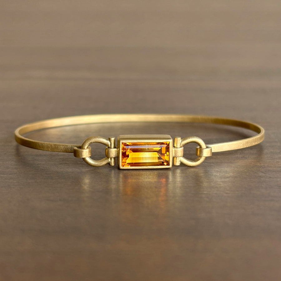 Emerald Cut Citrine Bracelet