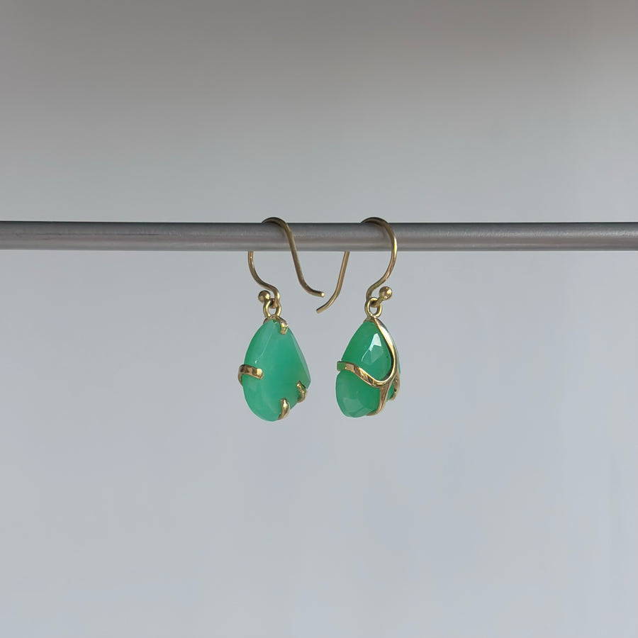 Chrysoprase Butterfly Earrings