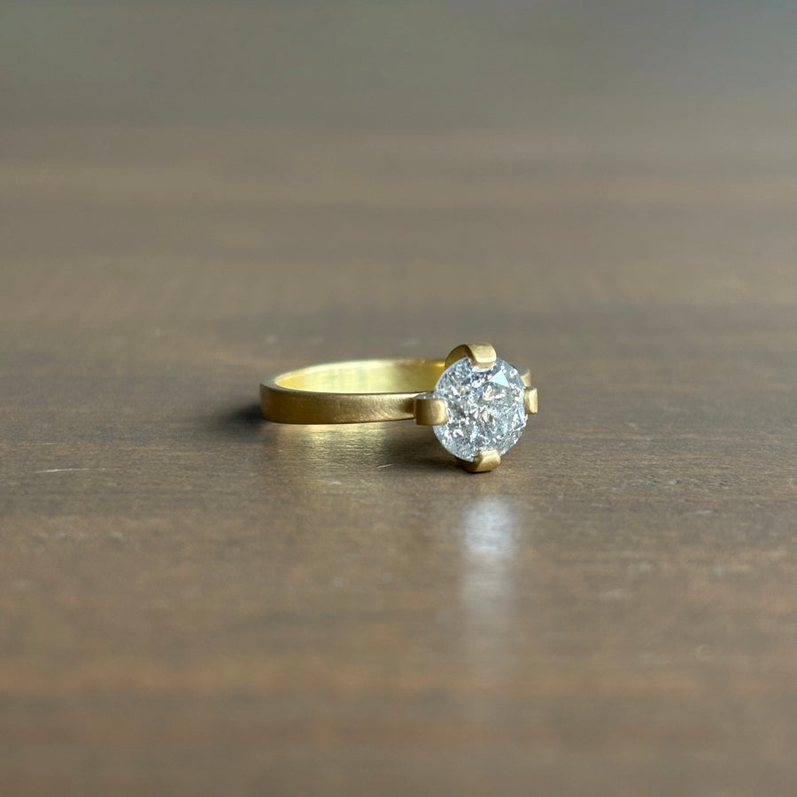 Icy Brilliant Diamond Prong Set Ring