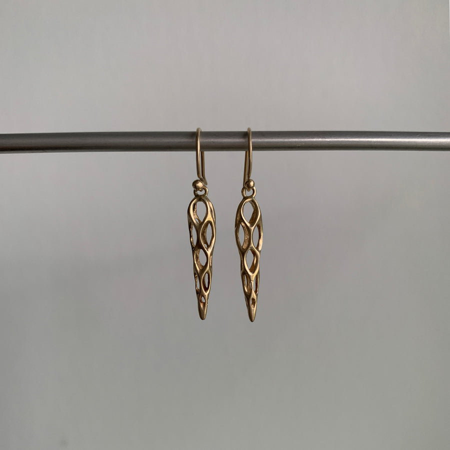 Small Gold Cholla Earrings