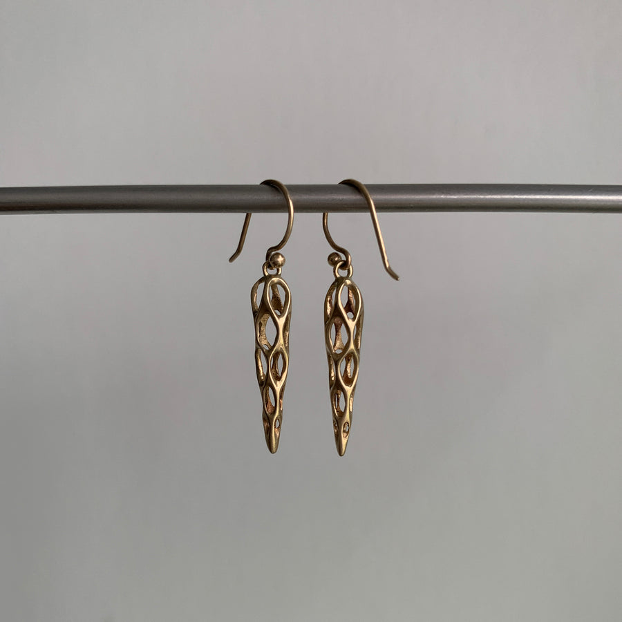 Small Gold Cholla Earrings