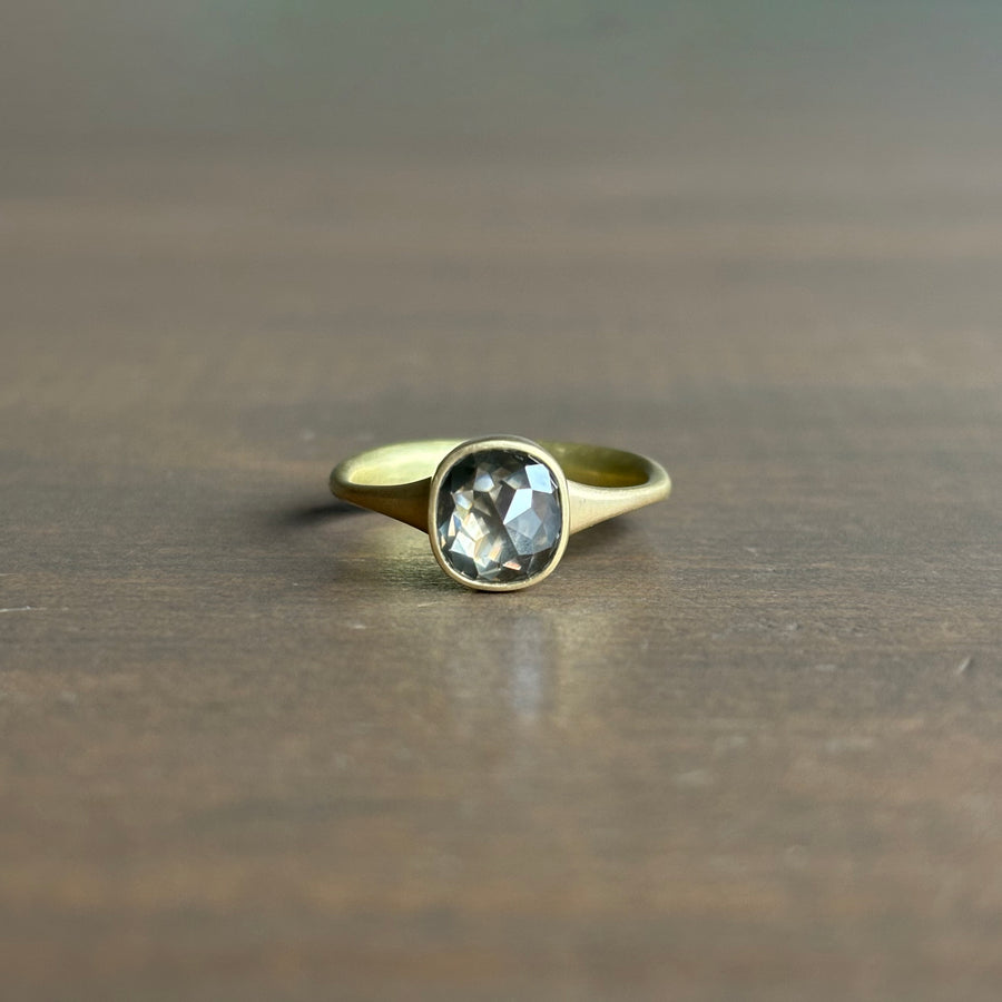 Smoky Cushion Diamond Ring