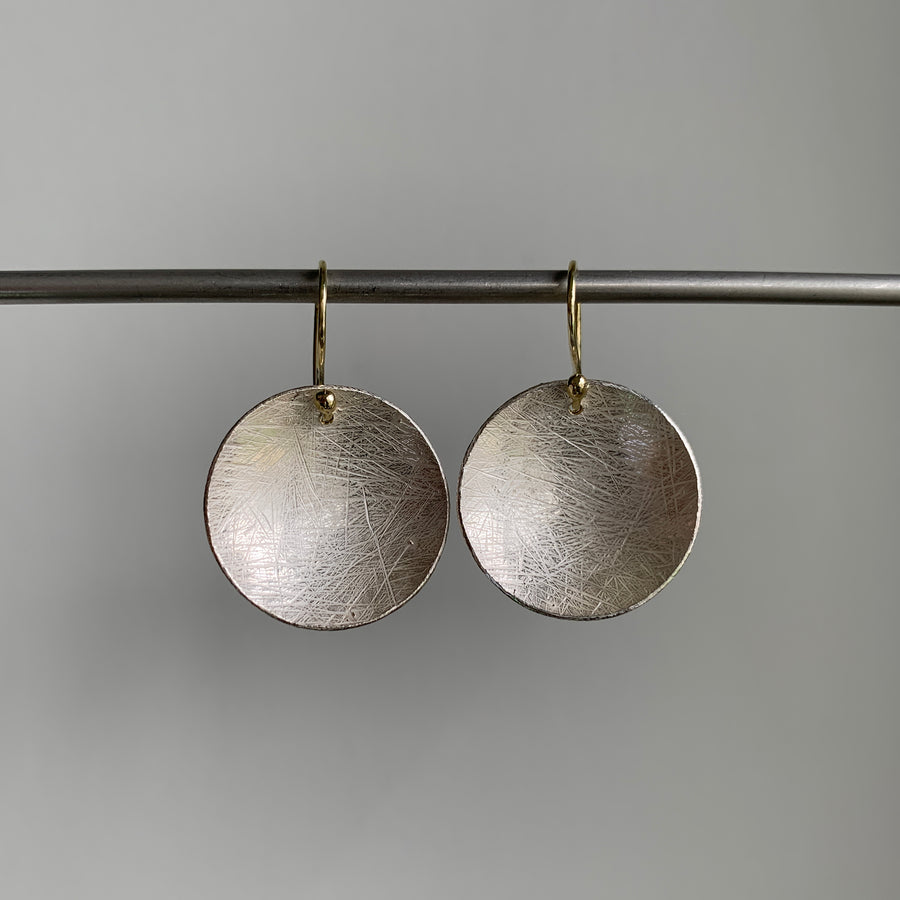 Small Carved Dome Earrings