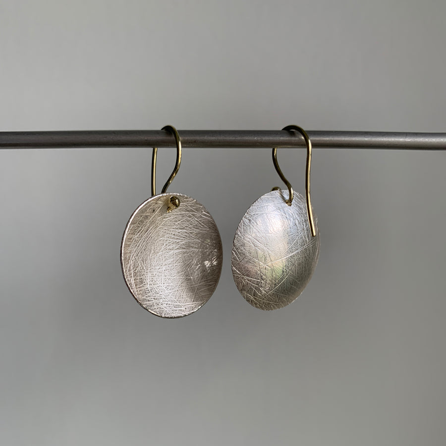 Small Carved Dome Earrings