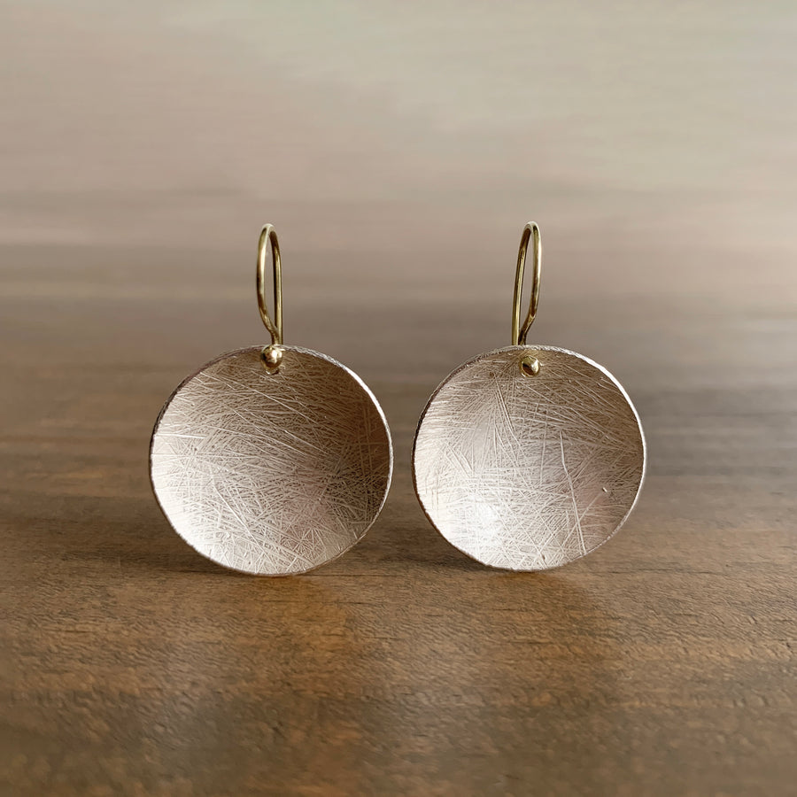 Small Carved Dome Earrings