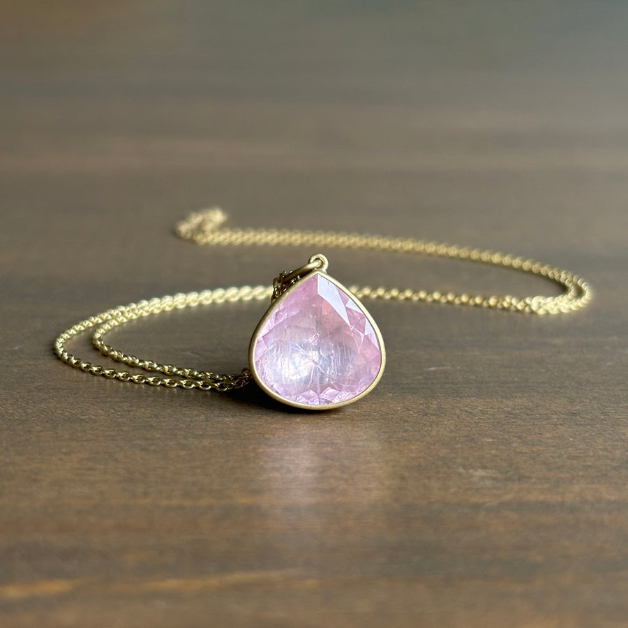 Morganite Teardrop Necklace