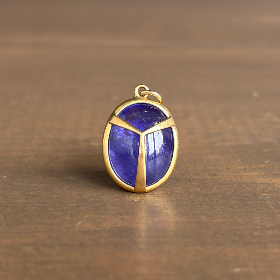 Tanzanite Lucky Scarab Charm