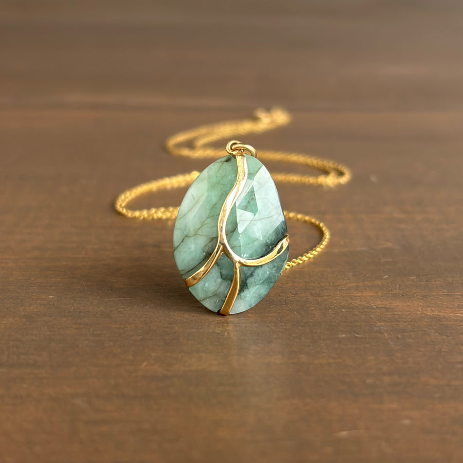Emerald Butterfly Pendant