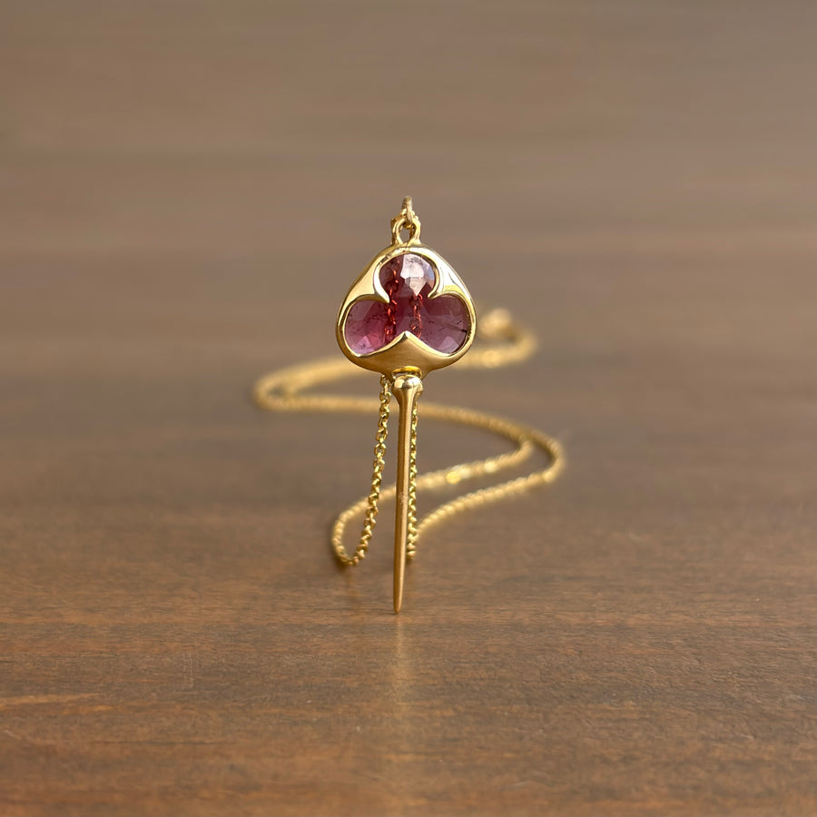 Pink Tourmaline Stingray Pendant