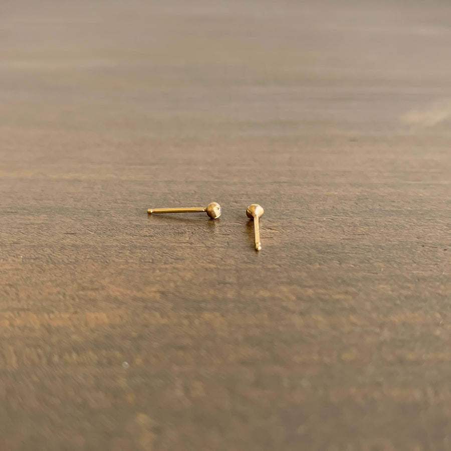 Small Blossom Stud Earrings with Diamonds