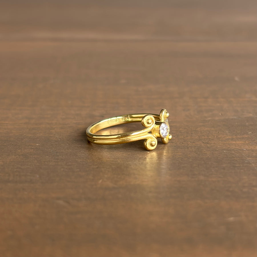 Diamond Scroll Ring