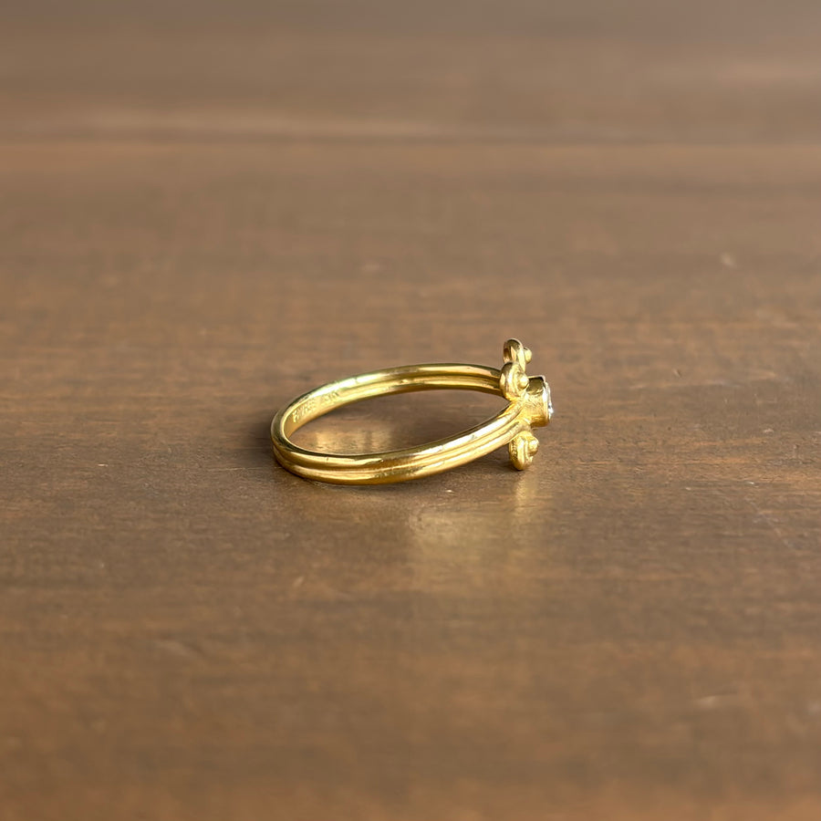 Diamond Scroll Ring