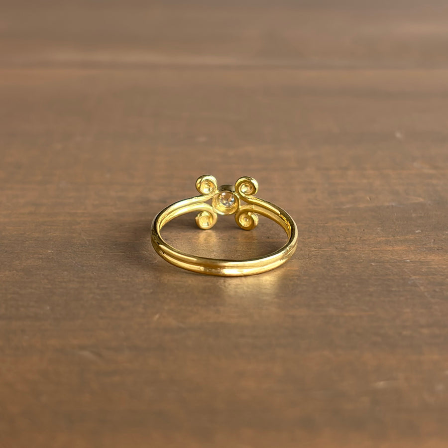 Diamond Scroll Ring