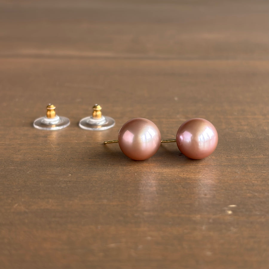Pink Freshwater Pearl Stud Earrings