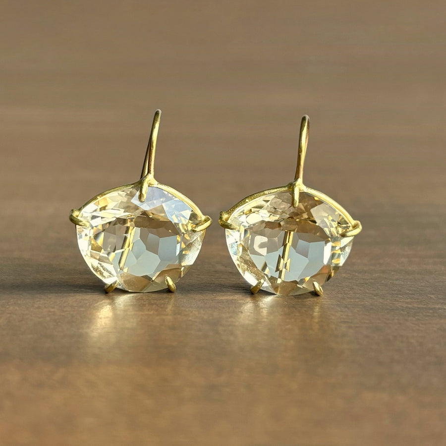 Lemon Citrine Petal Earrings