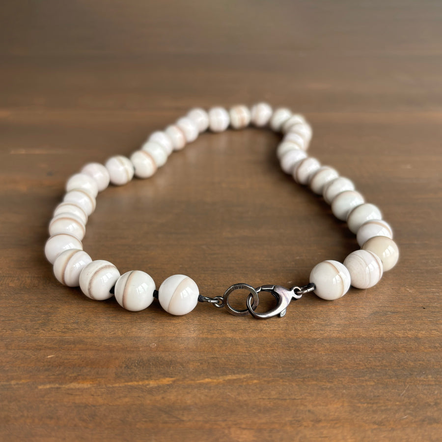 Saturn Chalcedony Beaded Necklace
