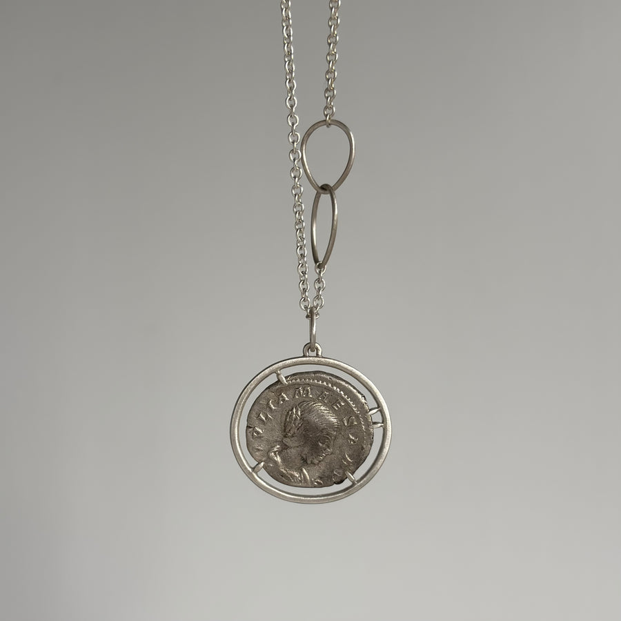 Ancient Empress Julia Maesa Coin Vanity Necklace