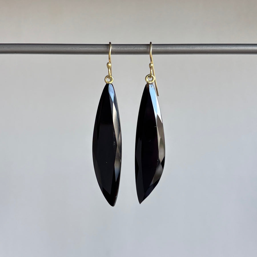 Rosanne Pugliese Onyx Brancusi Earrings hanging view