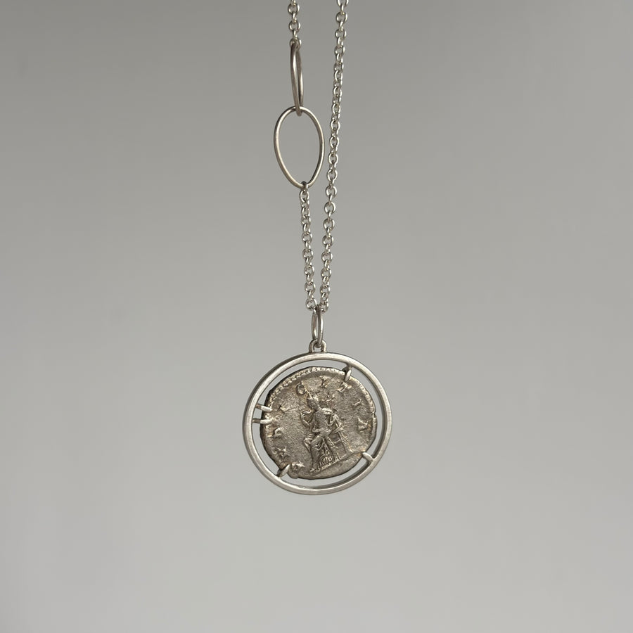 Ancient Empress Julia Maesa Coin Vanity Necklace