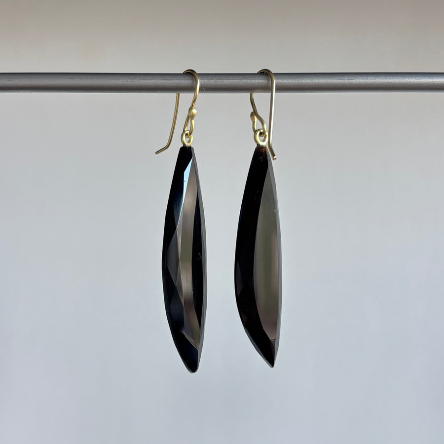 Rosanne Pugliese Onyx Brancusi Earrings side view 1