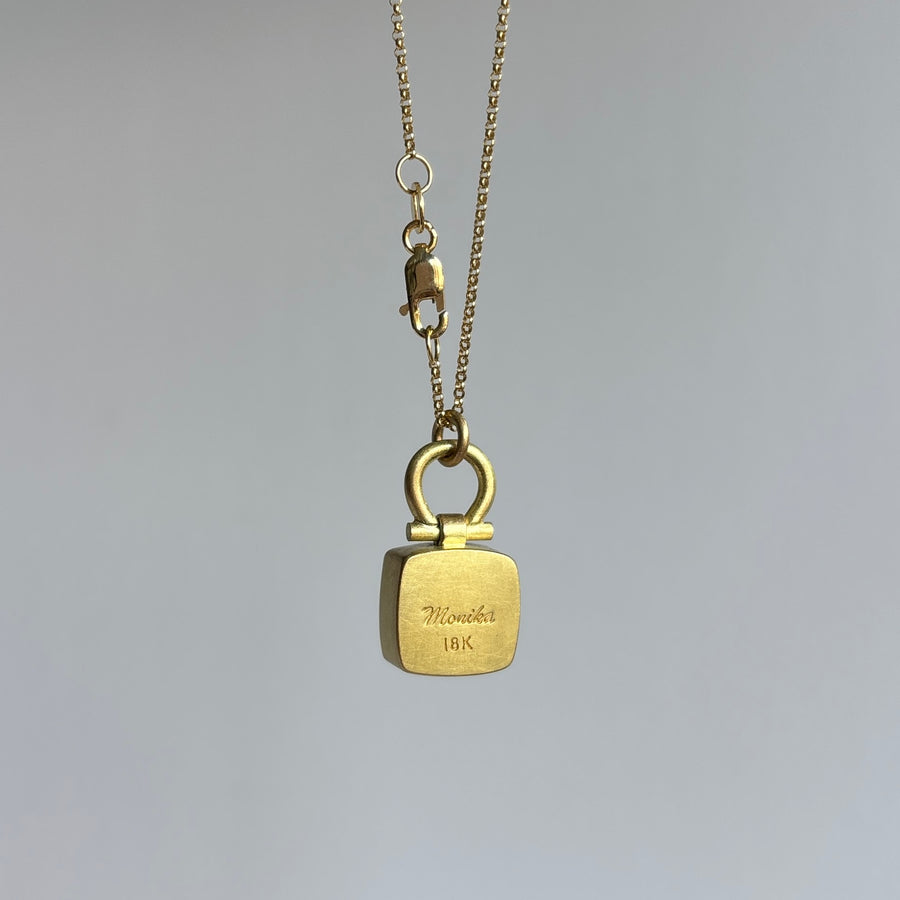 Cushion Cut Brazilian Aquamarine Pendant