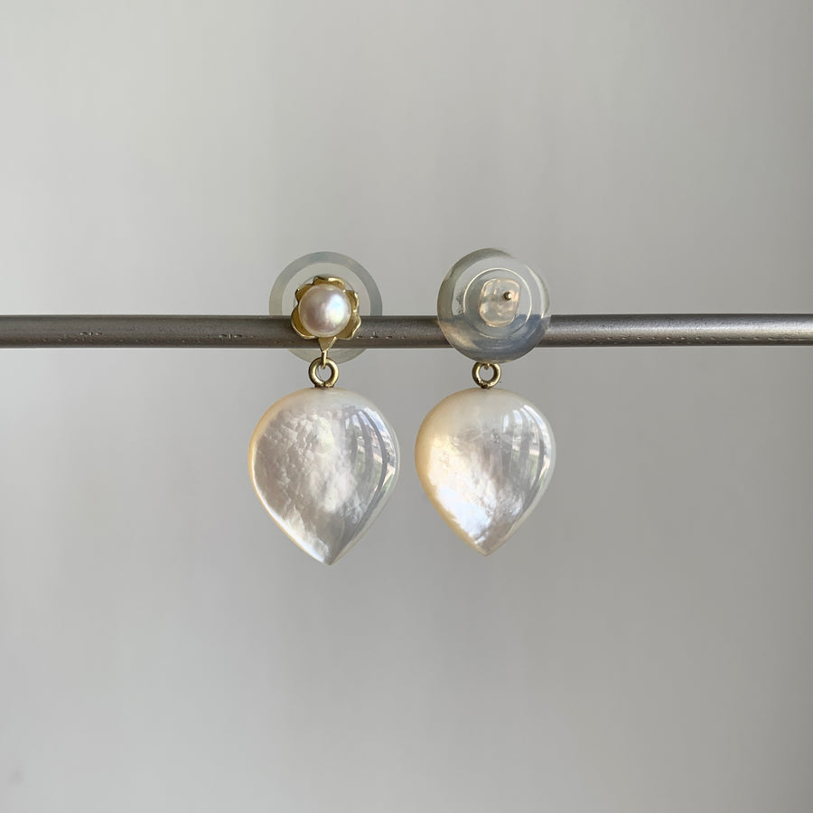 Mother of Pearl Petal Drop Earrings