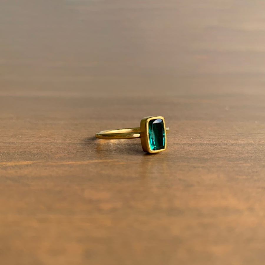 Cushion Cut Tourmaline Ring