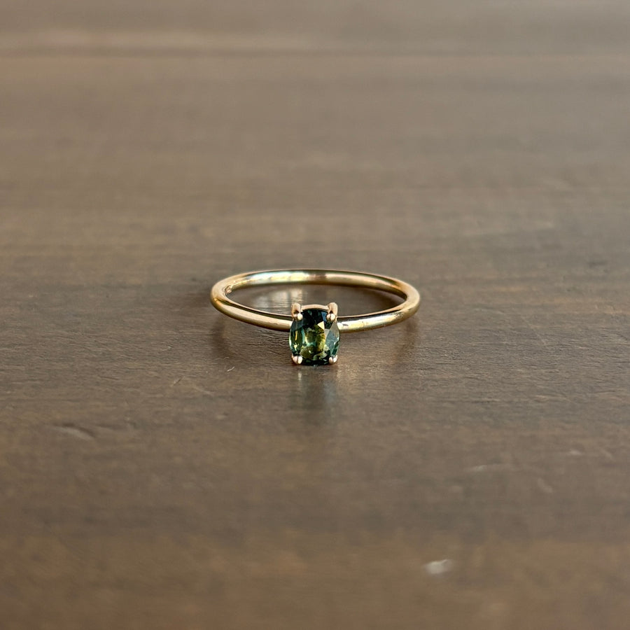 Oval Green Montana Sapphire Ring