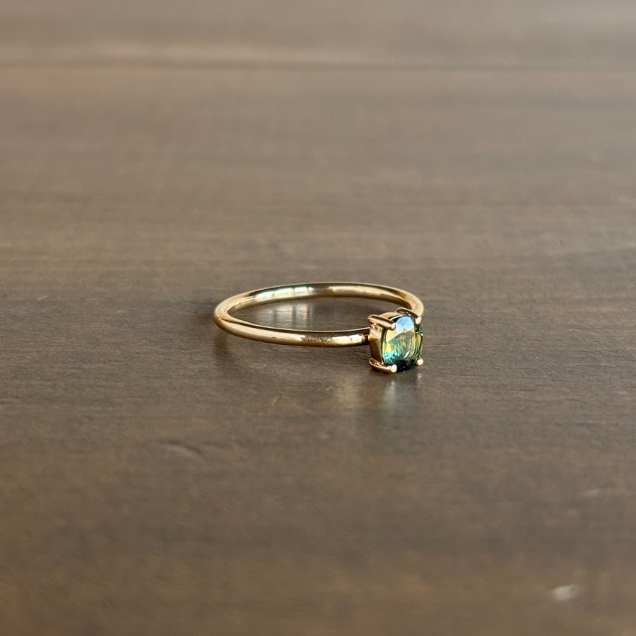 Oval Green Montana Sapphire Ring