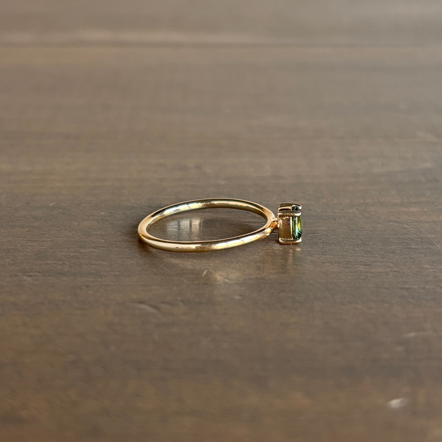 Oval Green Montana Sapphire Ring