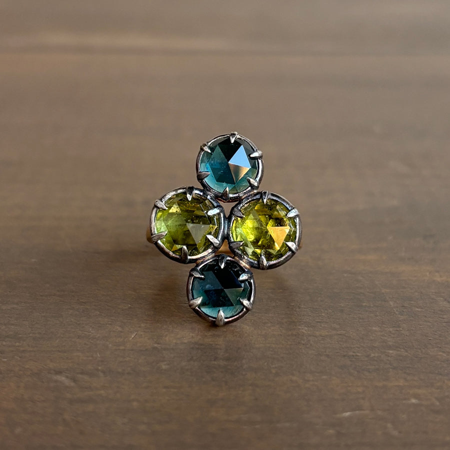 Georgian Quatrefoil Tourmaline Ring