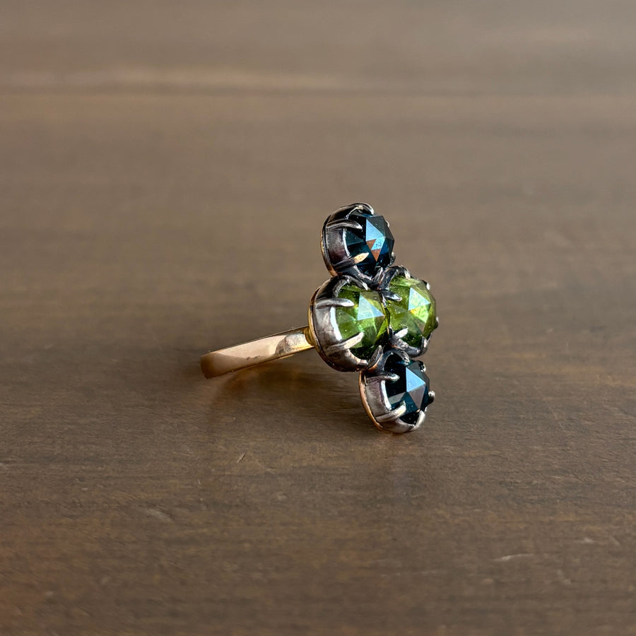 Georgian Quatrefoil Tourmaline Ring
