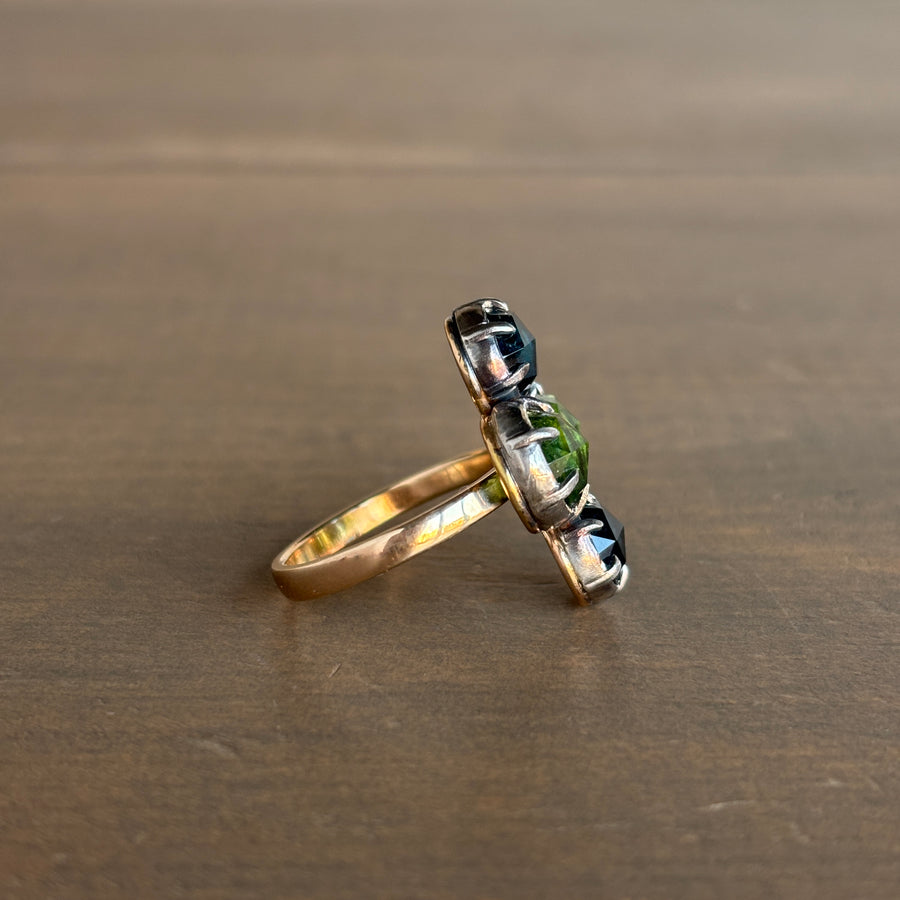 Georgian Quatrefoil Tourmaline Ring