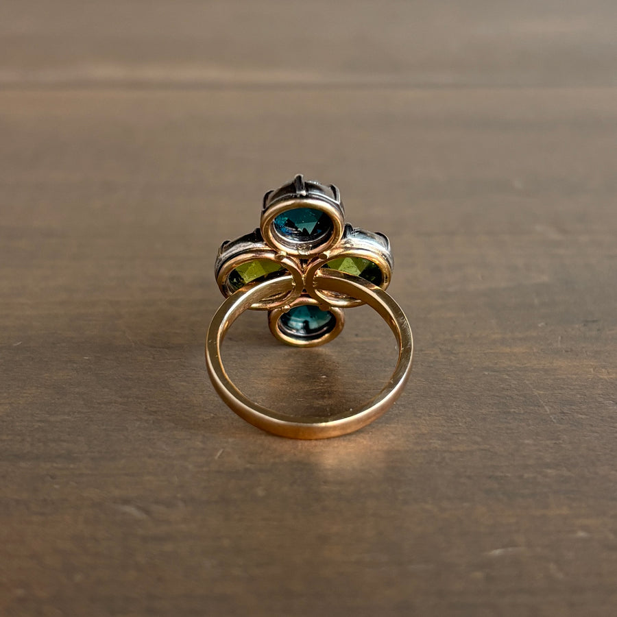 Georgian Quatrefoil Tourmaline Ring