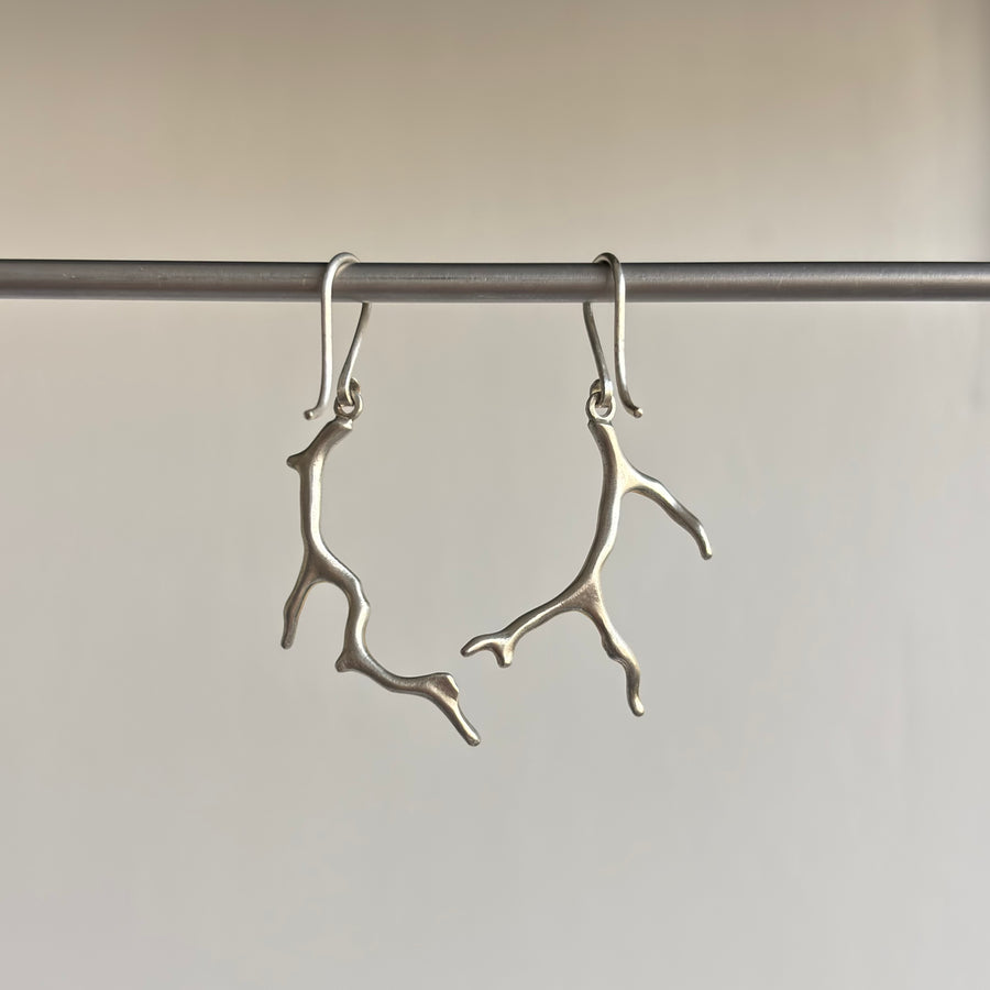 Silver Branch Coral Ruthie B. Earrings