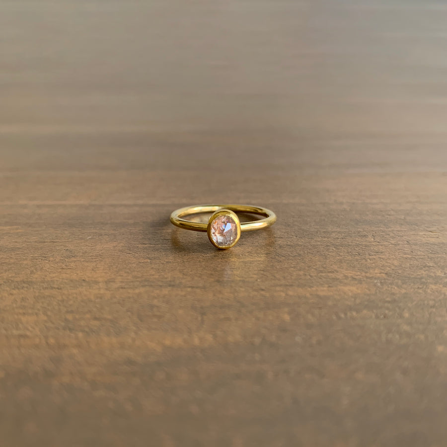 Oval Blush Diamond Ring