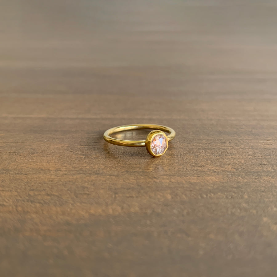 Oval Blush Diamond Ring