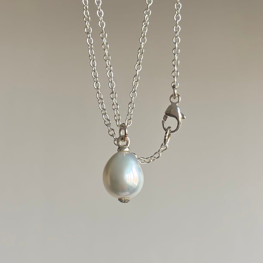 Damona's Glory Baroque Pearl Pendant with Barnacles